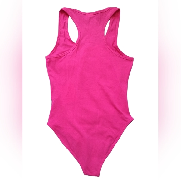 NWT Callie Lives GYM BAE Workout Pink Cotton Leotard Bodysuit - Picture 5 of 7